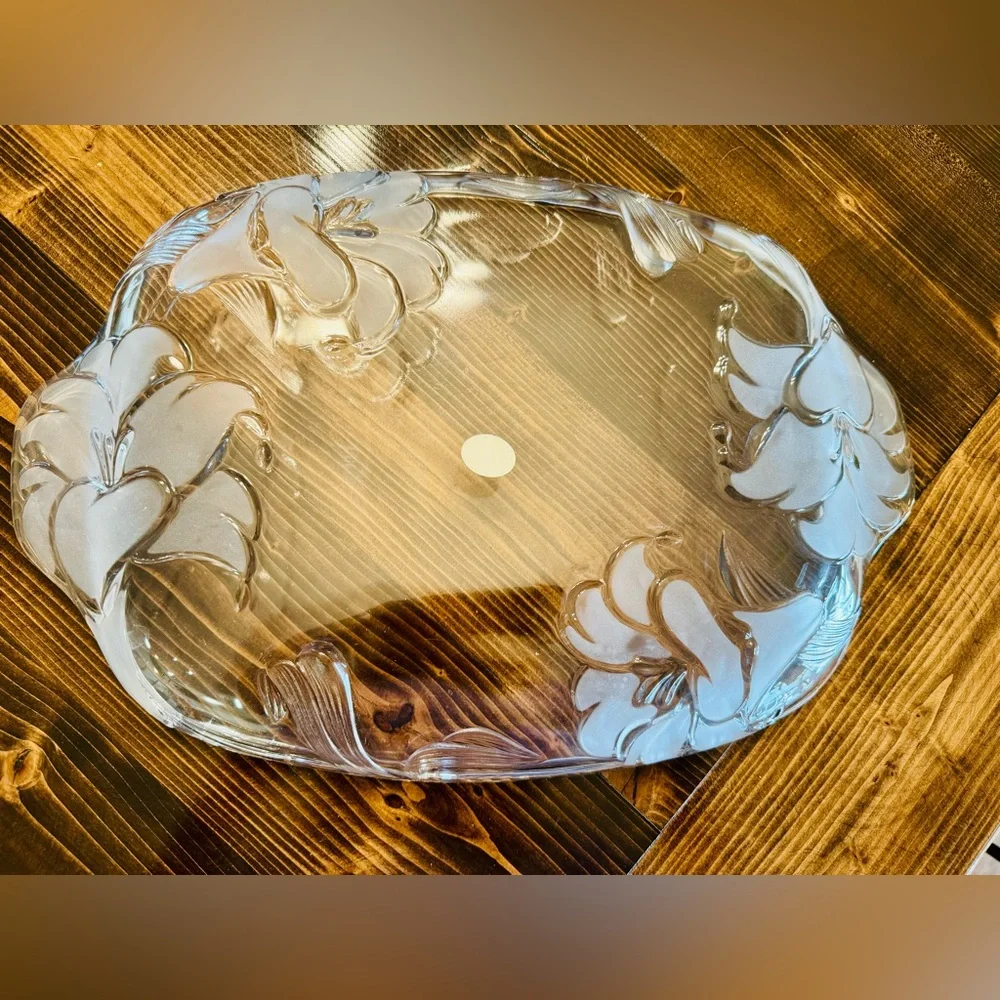 Vintage Studio Floral Crystal‎ Platter